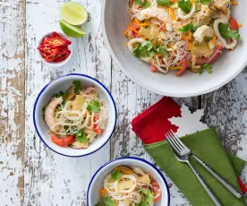 Thai noodle and seafood salad