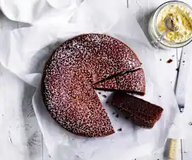 Simple chocolate hazelnut cake