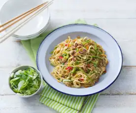 Asian-style pork noodles