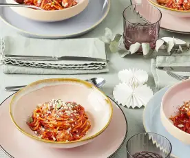 Spaghetti al sugo di polpettine