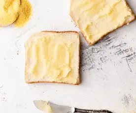 Mantequilla de polenta vegana