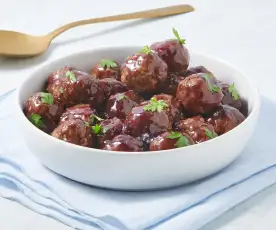 Grape Jelly Sweet & Sour Meatballs