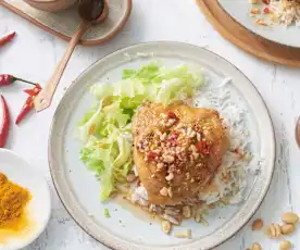 Pollo al estilo vietnamita con arroz jazmín (Cocción de arroz)