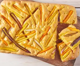 Focaccia with Caramelized Carrots