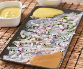 Tiradito de lubina nikkei
