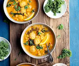 Chickpea and Turkey Meatball Soup