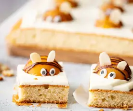 Bee Sheet Cake with Frosting