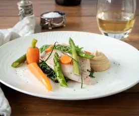Sous-vide fish with lemon and herbs 