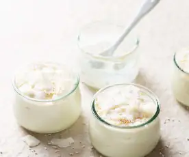 Yogur líquido de coco en Varoma