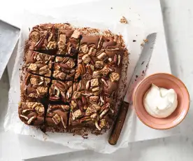 Pekannuss-Schoko-Brownies mit Manner Snack Minis