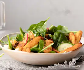 Vitaminas para la piel en una ensalada