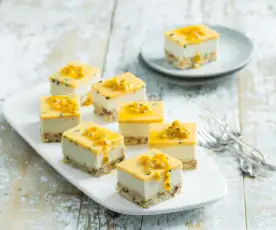 Passionfruit and coconut slice