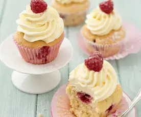 Cupcakes framboise-coco