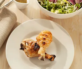 Pilons de poulet marinés au citron et aux herbes