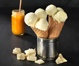 Gelato al cioccolato bianco