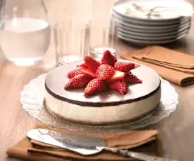 Cheesecake ai due cioccolati e fragole