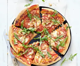 Pizza tomate et roquette