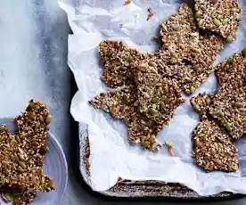Crackers doces de sementes