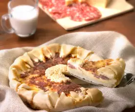 Quiche salami-fromage