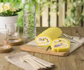 Girelle allo zafferano con pesce spada