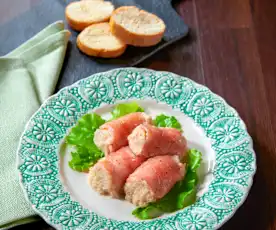 Involtini di salmone e melanzane
