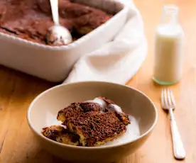 Chocolade broodpudding