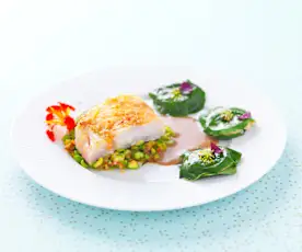 Cabillaud en croûte de sel et petits pois (Demi-finale Thermostars 2017 - Zone 1)