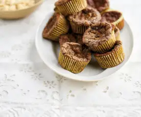 Muffins de chocolate e banana sem glúten