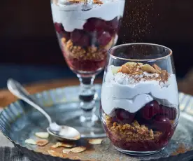 Vegan Gingerbread Trifle with Cherries