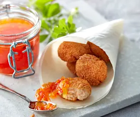 Hähnchennuggets mit Melonenchutney