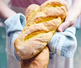 Curry-Zwiebel-Baguette