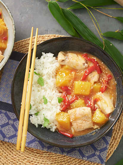 Pescado agridulce con arroz (Cocción de arroz) - China