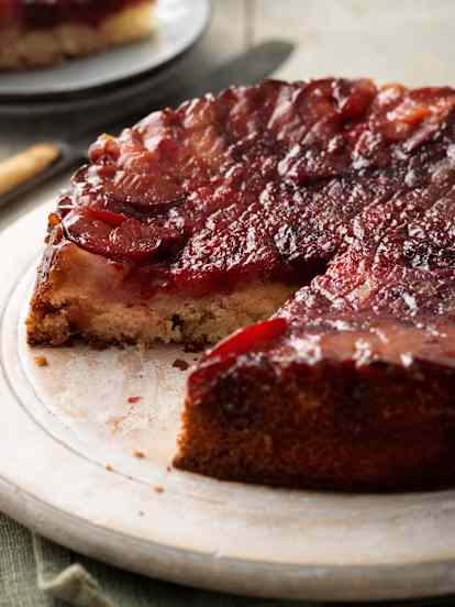 Plum and Blackberry Upside-Down Cake