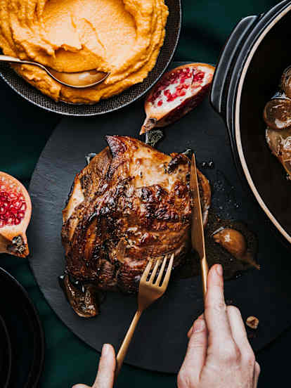 Agneau de 7 heures au zaatar et purée de carotte au miel