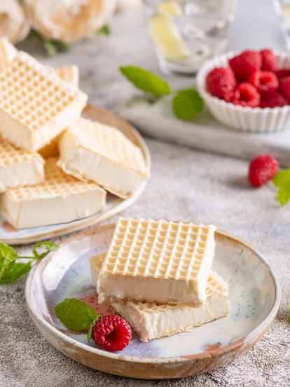 Lody śmietankowe w wafelku