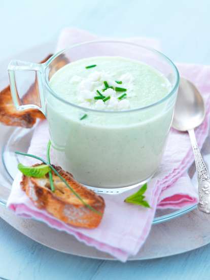 Gaspacho concombre-feta