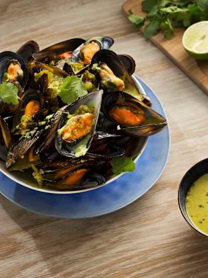 Mejillones en curry blanco - Sri Lanka