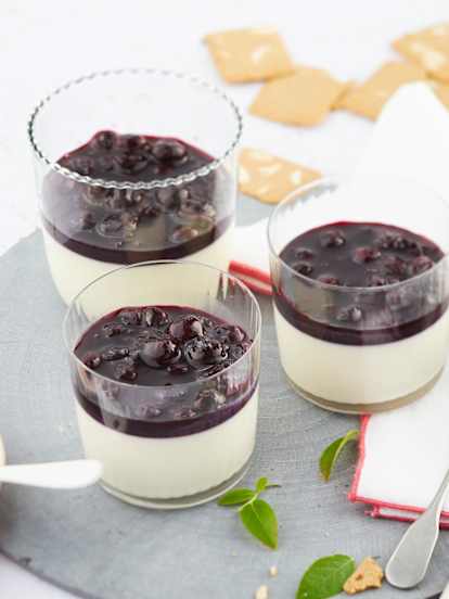 Pannacotta aux myrtilles