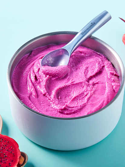 Strawberry Dragon Fruit Frozen Yogurt