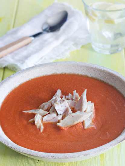 Salmorejo de atún ligero