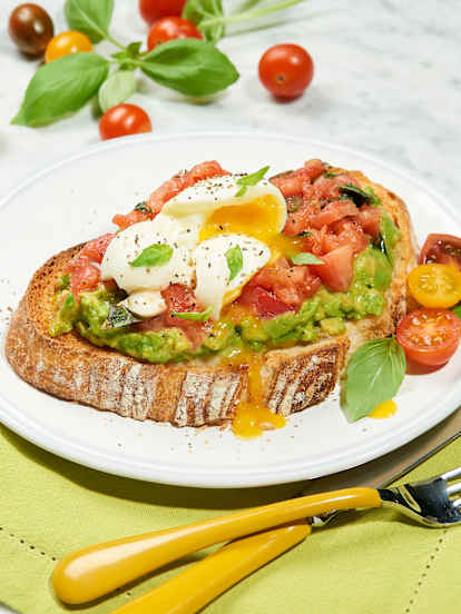 Smashed Avocado Toast with Jammy Eggs