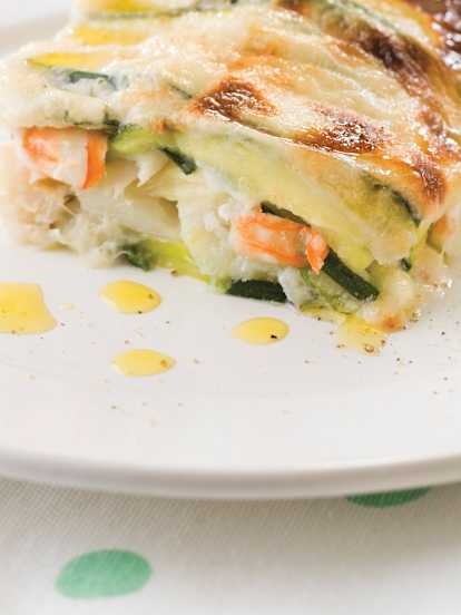 Lasagnes de courgette et poisson