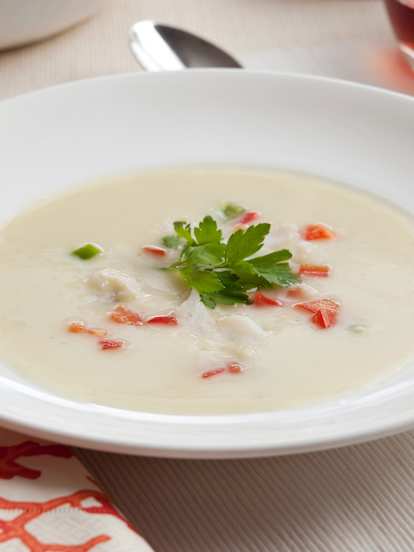 Crema fría de bacalao