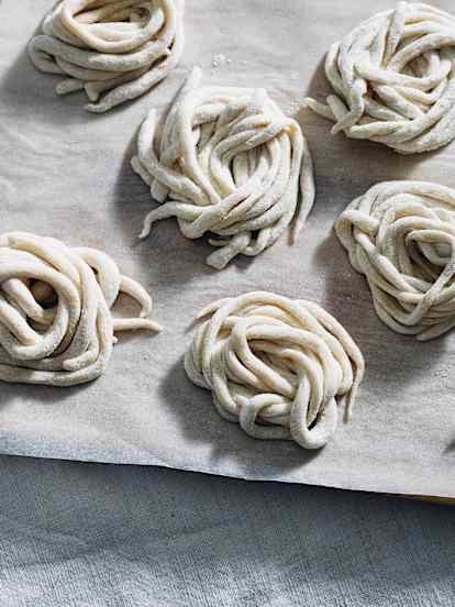 Homemade pici pasta