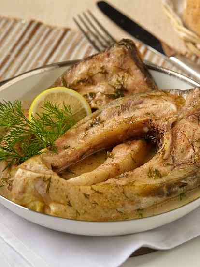 Kapr vařený v páře