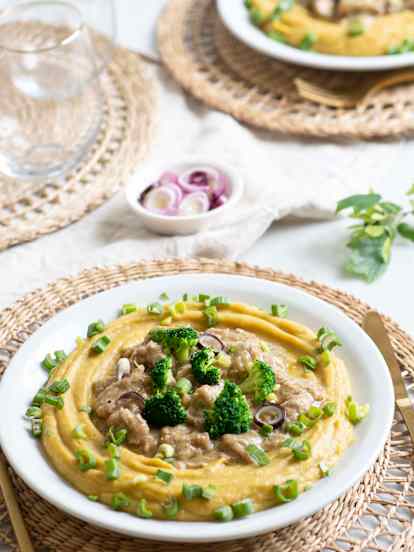 Bondiola con cremoso de batata