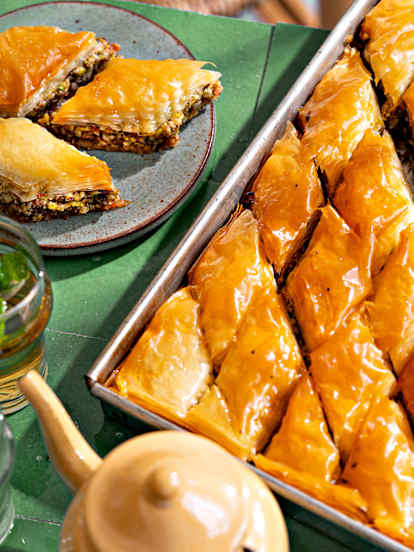 Baklava met Amandelen en Pistache