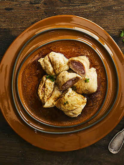 Fagottini di tacchino sottovuoto con salsa al whisky