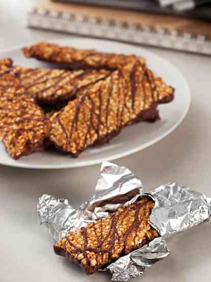 Barres Croustillantes aux Cacahuètes et au Chocolat