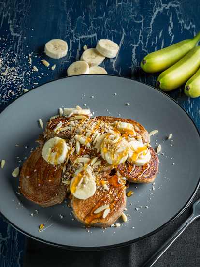 Crêpes à la Banane, à l'Épeautre et au Sarrasin